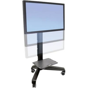 Ergotron, Ergotron Mobile Mediacenter UHD, schwarz, Monitorständer Ergotron Neo-Flex Mobile MediaCenter UHD 24-192-085, Bildschirme bis 54 kg, neig- & drehbar, höhenverstellbar, VESA, schwarz