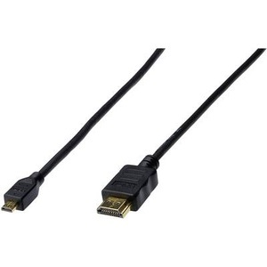 Digitus, Digitus HDMI Anschlusskabel [1x HDMI-Stecker - 1x HDMI-Stecker D Micro] 2 m Schwarz, Digitus HDMI Anschlusskabel HDMI-A Stecker, HDMI-Micro-D Stecker 2.00 m Schwarz AK-330109-020-S vergoldete Steckkontakte