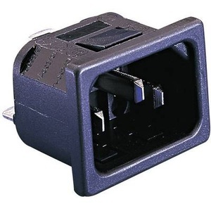 Bulgin, Kaltgeräte-Steckverbinder PX Serie (Netzsteckverbinder) PX Stecker, Einbau vertikal Gesamtpolzahl: 2 + PE 10 A Schwarz, 