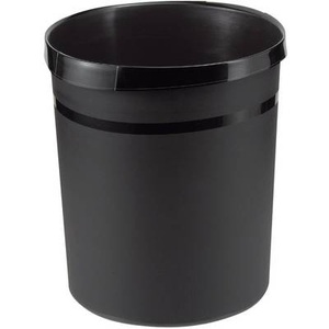 HAN, Papierkorb 18 l HAN Grip (Ø x H) 312 mm x 350 mm Schwarz 1 St., Han Papierkorb, GRIP, 18lt, schwarz, 18190-13