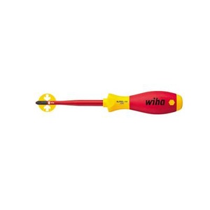 VDE Plus/minus-Schraubendreher Wiha SoftFinish electric slimFix 3281 Größe SL/PZ 1 Klingenlänge: 80 mm