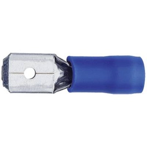 Klauke, Klauke 8303B Flachstecker Steckbreite: 4.8 mm Steckdicke: 0.8 mm 180 ° Teilisoliert Blau 1 St., 