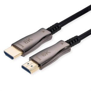 VALUE, Value HDMI Anschlusskabel HDMI-A Stecker 20 m Schwarz 14993485 High Speed-HDMI mit Ethernet HDMI-Kabel, VALUE Ultra HDMI Aktiv Optisches 8K Kabel, 20 m