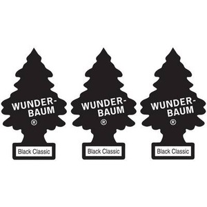 Wunder-Baum, Wunder-Baum Duftkarte Black Ice 3 St., Wunder-Baum Lufterfrischer Black Ice | 3 Stück