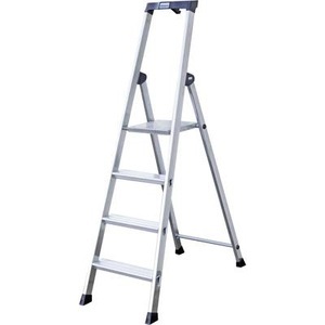KRAUSE, Krause 126634 Aluminium Stufen-Stehleiter Arbeitshöhe (max.): 2.85 m Silber 4.4 kg, Krause 126634 Aluminium Stufen-Stehleiter Arbeitshöhe (max.): 2.85 m Silber DIN EN 131 4.4 kg