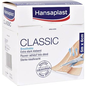 Beiersdorf AG, Beiersdorf AG Hansaplast® Classic 5 m x 6 cm, Hansaplast Meter Classic (5m x 6cm)