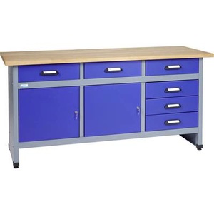 Küpper, Küpper 12177 Werkbank ultramarinblau (B x H x T) 1700 x 840 x 600 mm, 