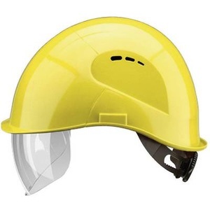 undefined, Schutzhelm mit Visier Polyethylen gelb, Voss Helme 2684-YE Schutzhelm EN 455 Gelb