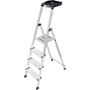 KRAUSE, KRAUSE Alu-Stufenstehleiter mit MultiGrip-System 5 Stufen, Secury MultiGrip Stehleiter 1x5 Stu.