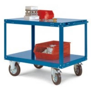 Manuflex, Manuflex TP1063.5007 TP1063.5007 Tischwagen Brillantblau (RAL 5007), Manuflex Tischwagen TRANSOMOBIL mit 500 kg Tragkraft, Gesamtmaße HxBxT: 850 x 1000 x 700 mm Tischwagen