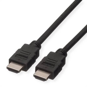 ROLINE, Roline HDMI Anschlusskabel HDMI-A Stecker 1.00 m Schwarz 11.04.5731 Geschirmt HDMI-Kabel, ROLINE HDMI High Speed Kabel mit Ethernet, LSOH, schwarz, 1 m