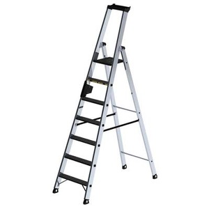 Günzburger Steigtechnik, Günzburger Steigtechnik 42707 Aluminium Stufen-Stehleiter Arbeitshöhe (max.): 3.75 m, MUNK Günzburger Steigtechnik 42707 Aluminium Stufen-Stehleiter Arbeitshöhe (max.): 3.75 m
