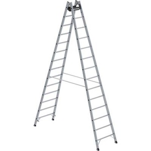 Günzburger Steigtechnik, Günzburger Steigtechnik 33028 Aluminium Stufen-Stehleiter Arbeitshöhe (max.): 5.3 m, MUNK Günzburger Steigtechnik 33028 Aluminium Stufen-Stehleiter Arbeitshöhe (max.): 5.3 m