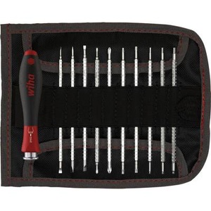 Wiha, Werkstatt Wechselklingen-Set 11teilig Wiha System 4 269 T11 01 Schlitz, Kreuzschlitz Phillips, Innen-TORX,, Schraubendreher mit Wechselklingen-Set SYSTEM 4
