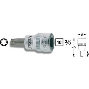 Hazet, Hazet 8802-T40 Innen-TORX Steckschlüssel-Bit-Einsatz T 40 3/8 (10 mm), 