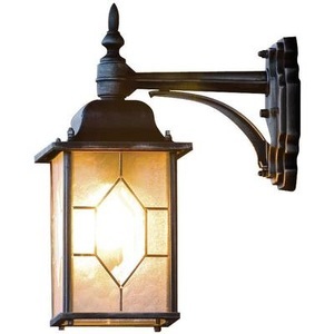 Konstmide, Außenwandleuchte Milano, Laternenform hängend, Konstsmide Milano 7248-759 Außenwandleuchte Energiesparlampe, LED E27 75 W Schwarz, Silber
