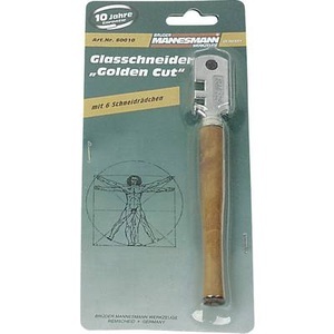 BRÜDER MANNESMANN, Glasschneider Brüder Mannesmann 60010, Brüder Mannesmann M60010 Brüder Mannesmann Glasschneider, Golden Cut, mit 6 Rädchen | M60010 1 St.
