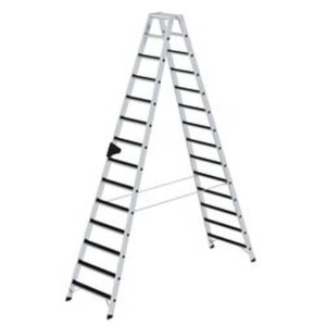 Günzburger Steigtechnik, Günzburger Steigtechnik 41614 Aluminium Stufen-Stehleiter Arbeitshöhe (max.): 5 m, MUNK Günzburger Steigtechnik 41614 Aluminium Stufen-Stehleiter Arbeitshöhe (max.): 5 m