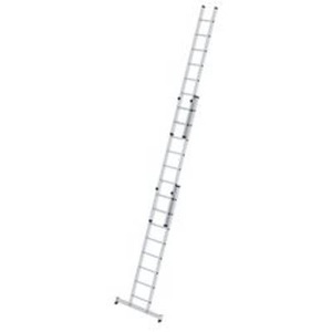 Guenzburger, Guenzburger Anlegeleiter höhenverstellbar Schiebeleiter, 3-teilig mit nivello®-Traverse 3 x 8 Sprossen, MUNK Anlegeleiter höhenverstellbar, Schiebeleiter, 3-teilig mit nivello®-Traverse, 3 x 8 Sprossen