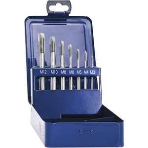 Exact, Exact 10316 Maschinengewindebohrer-Set 7teilig metrisch Rechtsschneidend DIN 371 HSS Form B 1 Set, 