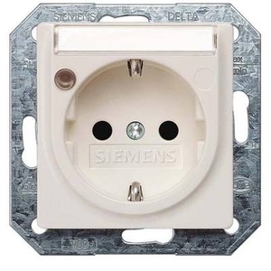 Siemens, Siemens Steckdose Delta Aluminium 5UB1941, Siemens Schalterprogramm Steckdose Delta Aluminium 5UB1941