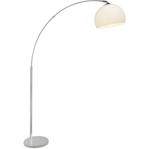 Brilliant, Stehlampe Halogen E27 60 W EEK: abhängig v. Leuchtmittel (A++ - E) Brilliant Vessa 92940/75 Chrom, Weiß, Brilliant Bogenlampe »Vessa«, 1 flammig, Leuchtmittel E27 ohne Leuchtmittel, Stehlampe 1,7m chrom/weiss