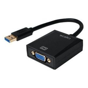 Logilink, LogiLink USB / VGA Adapter [1x USB 3.0 Stecker A - 1x VGA-Buchse] Schwarz, LogiLink UA0231 USB / VGA Adapter [1x USB 3.2 Gen 1 Stecker A (USB 3.0) - 1x VGA-Buchse] Schwarz 10.00 cm