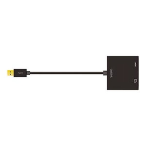 Logilink, LogiLink USB / VGA / HDMI Adapter [1x USB 3.0 Stecker A - 1x VGA-Buchse, HDMI-Buchse] Schwarz, Adapter USB 3.0 auf VGA / HDMI