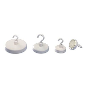 magnetoplan, Magnetoplan Hakenmagnet (Ø) 25 mm rund, mit Haken Weiß 1 St. 52625, Magnetop Deckenhaken, 25mm, 52625
