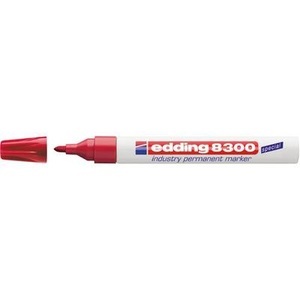 edding, Edding Permanentmarker edding 8300 industry permanent marker Rot wasserfest: Ja 4-8300002, Edding 8300, Permanent Marker, 1,5-3mm, rot, 4-8300002