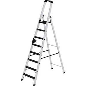 Günzburger Steigtechnik, Günzburger Steigtechnik 42708 Aluminium Stufen-Stehleiter Arbeitshöhe (max.): 4 m, MUNK Günzburger Steigtechnik 42708 Aluminium Stufen-Stehleiter Arbeitshöhe (max.): 4 m 12 kg