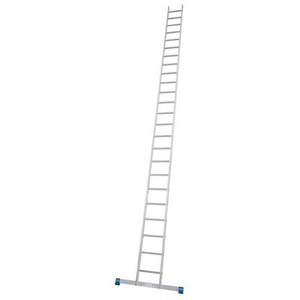 KRAUSE, Krause 133199 Aluminium Anlegeleiter inkl. Traverse Arbeitshöhe (max.): 7.65 m Aluminium 14 kg, STABILO AnlegeLeiter 1x24 Spr.