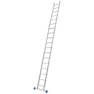 KRAUSE, Krause 133151 Aluminium Anlegeleiter inkl. Traverse Arbeitshöhe (max.): 6.05 m Aluminium 9.9 kg, STABILO Anlegeleiter 1x18 Spr.