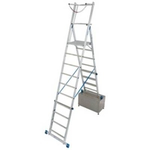 KRAUSE, Krause 127648 Podestleiter fahrbar Arbeitshöhe (max.): 4.64 m Aluminium 26 kg, Krause 127648 Podestleiter fahrbar Arbeitshöhe (max.): 4.64 m Aluminium 26 kg