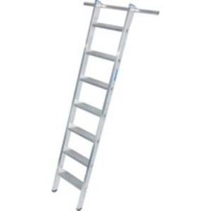 KRAUSE, Krause 125118 Aluminium Regalleiter Arbeitshöhe (max.): 2.90 m Silber 4.2 kg, STABILO RegalLtr. einhbar. 2H 1x7 Stu.