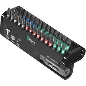 Wera, Wera BC Impaktor/30 Bit-Check 05057690001 Bit-Set 30teilig Kreuzschlitz Phillips, Kreuzschlitz Pozidriv, Innen-TORX,, Wera Bit-Set »Bit-Check 30 Impaktor«