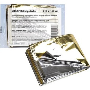 Söhngen, Söhngen 0701001 SIRIUS® aluminiumbedampfte Rettungsdecke Größe 210 x 160 cm 210 cm x 160 cm, 
