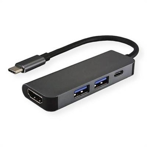 VALUE, Value USB 2.0 Adapter 12.99.1042, VALUE USB Typ C Dockingstation, HDMI 4K, 2x USB Typ A + Typ C PD