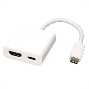 ROLINE, Roline USB 2.0 Adapter 12.03.3211, ROLINE Display Adapter USB Typ C - HDMI, + 1x Typ C PD, ST/BU