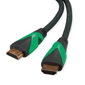 Roline green, Roline green HDMI Anschlusskabel HDMI-A Stecker 3 m Schwarz 11446012 Halogenfrei HDMI-Kabel, ROLINE GREEN ATC 8K HDMI Ultra HD Kabel mit Ethernet, ST/ST, schwarz, 3 m
