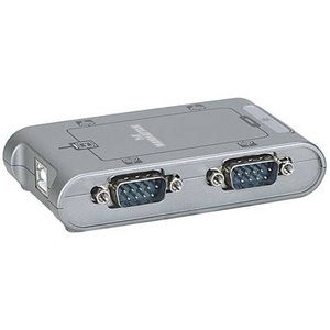 Manhattan, Manhattan USB 2.0 Adapter [4x D-SUB-Stecker 9pol. - 1x USB 2.0 Buchse B] 151047, Manhattan USB-A to 4x Serial Port Converter, Male to Male, Serial/RS232, MosChip MCS7840, Automatic IRQ and I/O address