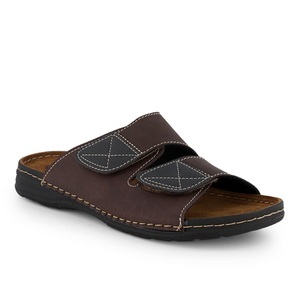 Wellness, Wellness Herren Hausschuh Braun, Wellness Offener Hausschuh, Herren , Braun 40