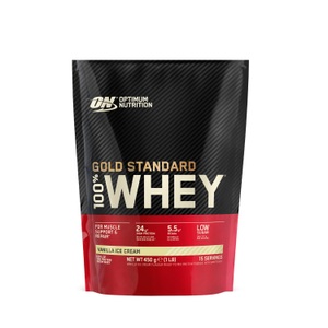 Protein, Optimum Nutrition Whey Protein Gold Standard 450g Vanilla Ice Cream, Whey Gold Standard Vanilla Ice Cream 450 g Proteinpulver