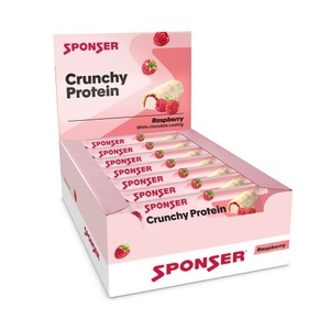 Sponser, Crunchy Protein 12 x 50 g Sportriegel, SPONSER® CRUNCHY PROTEIN BAR RASPBERRY