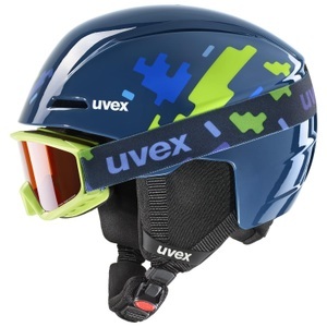 Uvex, viti Kinder Skihelm + Brille, Uvex Kinder Viti Set Skihelm