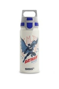 SIGG, Trinkflasche WMB ONE Batman into Action White, WMB ONE 600 ml Kinder Trinkflasche