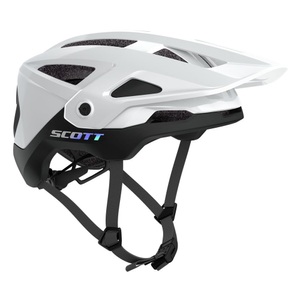 Scott, Scott Stego Plus Fahrradhelm, Scott Stego Plus (CE) - MTB-Helm White Gloss / Black L (59 - 61 cm)