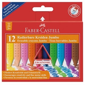 FABER-CASTELL, 12 FABER-CASTELL Jumbo Wachsmalstifte farbsortiert, 