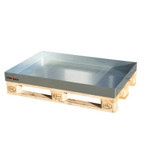 Steinbock, Steinbock® Paletten-Kleingebinde-Auffangwanne aus Stahl, verzinkt, HxBxT 120 x 600 x 1.200 mm, Auffangvolumen 68 Liter