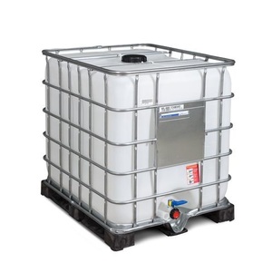Denios, IBC, PE-Palette, 1.000 l, Öffnung NW150, Auslauf NW50